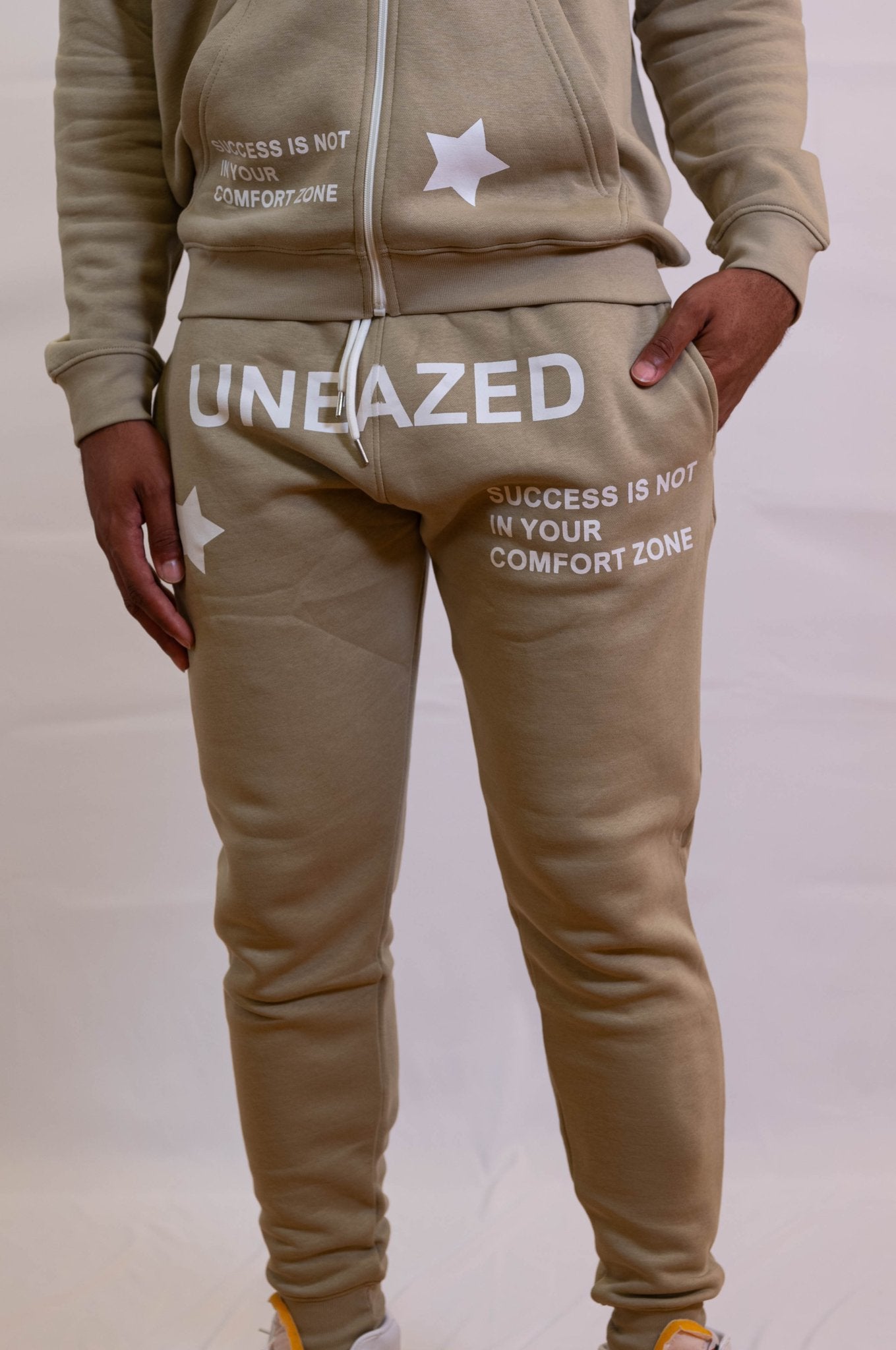 Beige breaking the Cycle Sweat Pants - Uneazed